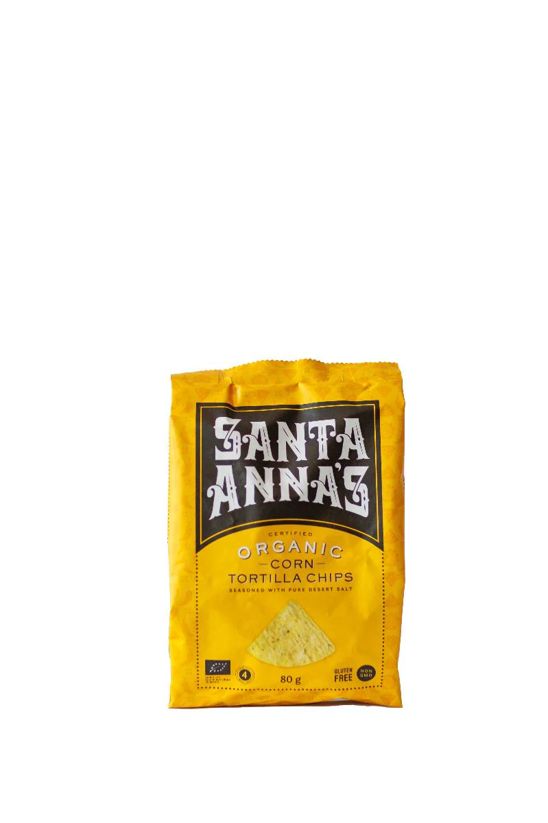Santa Anna's Certified Organic Corn Tortilla Chips 80g Or 250g, Sea Salt Flavour - Image 2