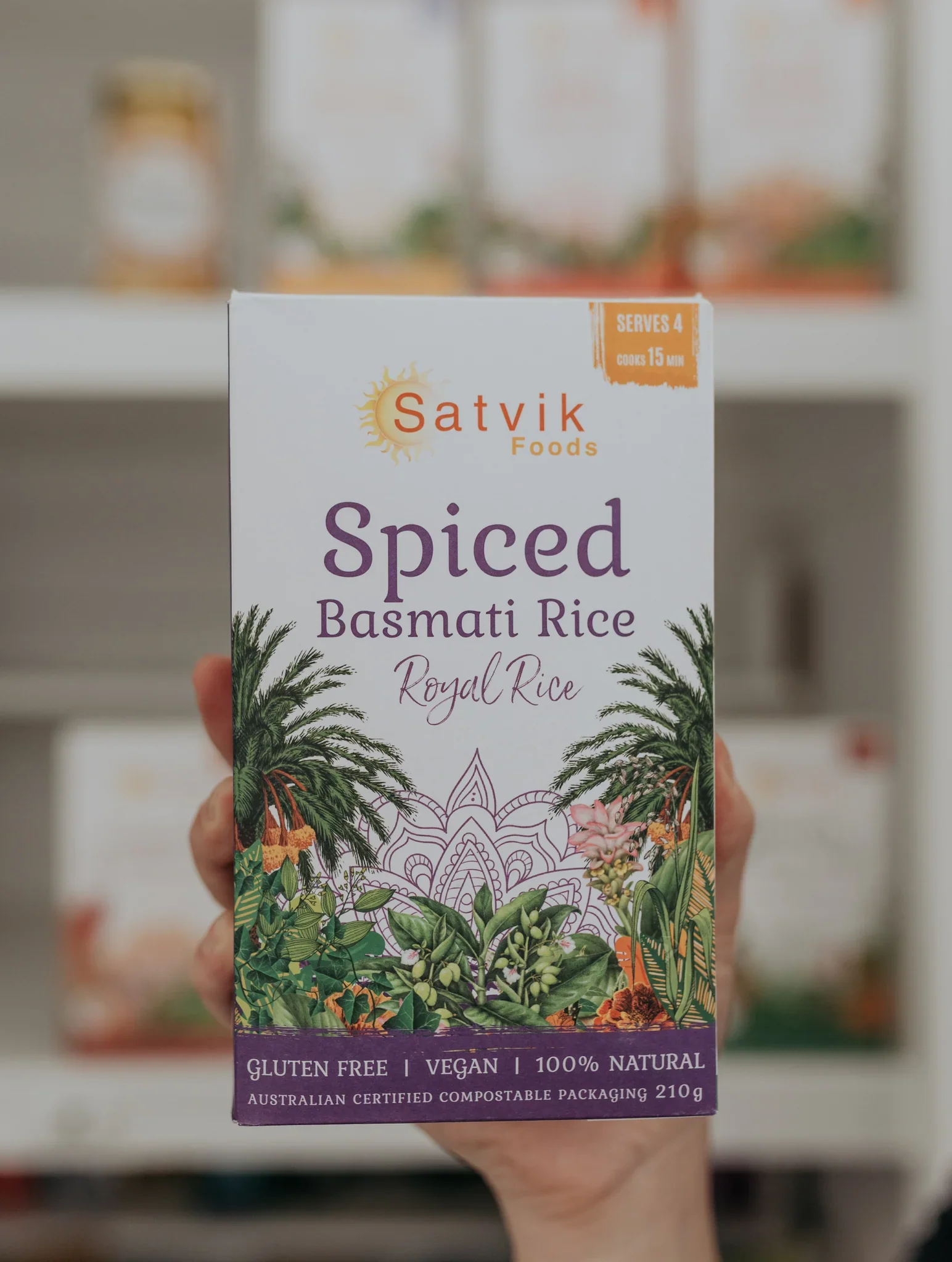 Satvik Foods Spiced Basmati Pushpanna {Royal} Rice 210g, Nourish Your Body & Soul