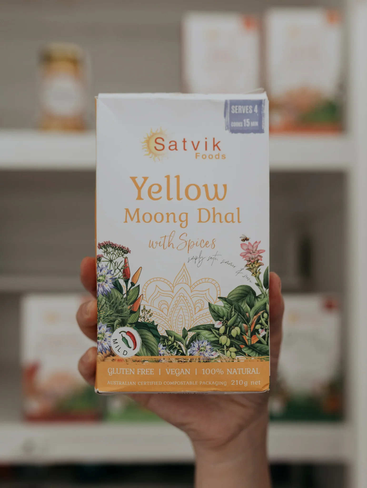 Satvik Foods Yellow Moong Dahl With Spices 210g, Nourish Your Body & Soul
