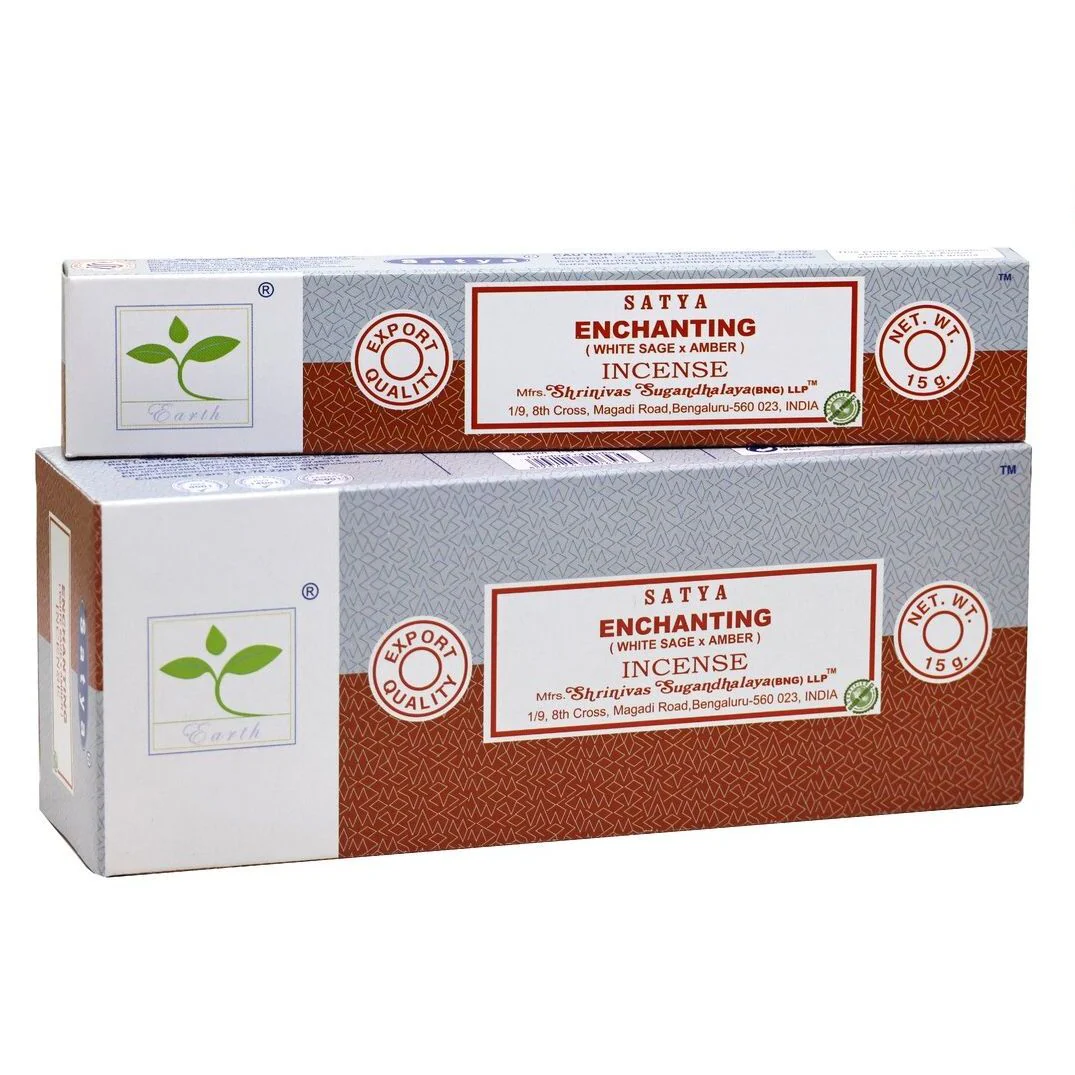 Satya Earth Combination Series Enchanting Incense 15g, With White Sage & Amber