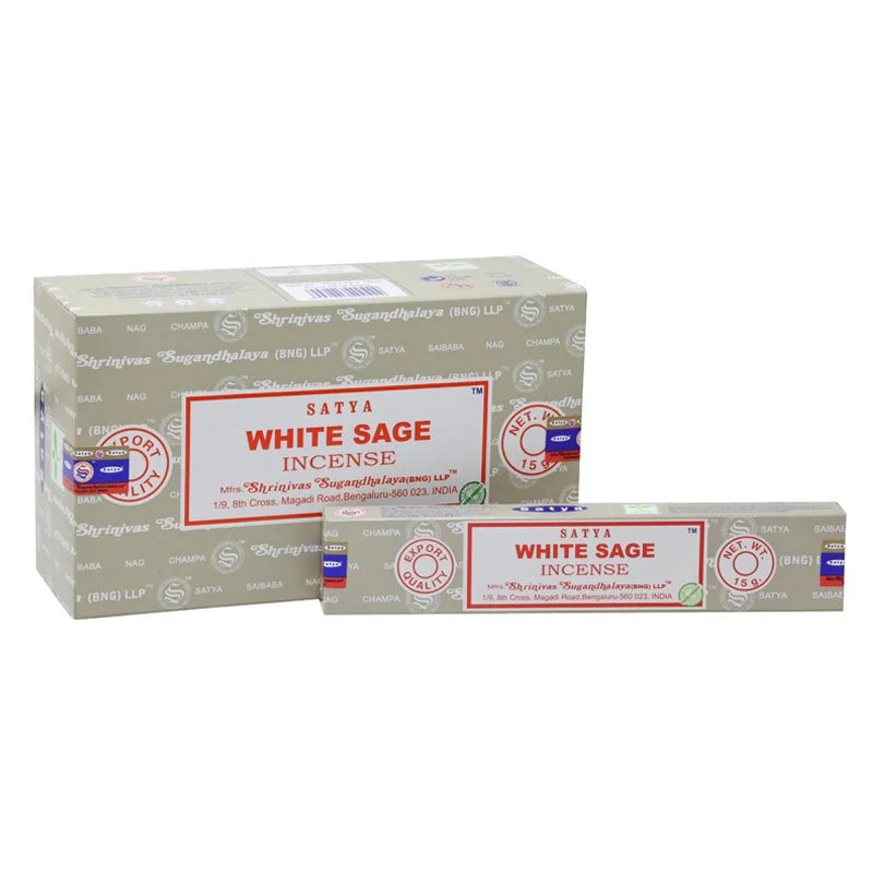 Satya Earth Series White Sage Incense 15g, Hand Rolled In India