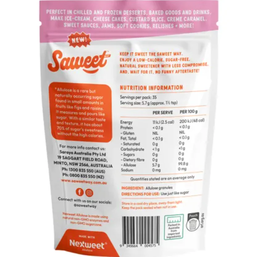 Saweet Way Pure Allulose Natural Sweetener 200g Or 500g, Sugar Free - Image 2