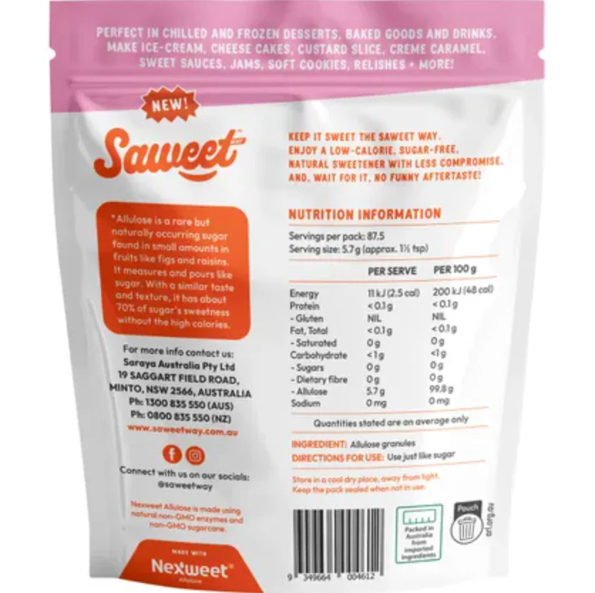 Saweet Way Pure Allulose Natural Sweetener 200g Or 500g, Sugar Free - Image 4