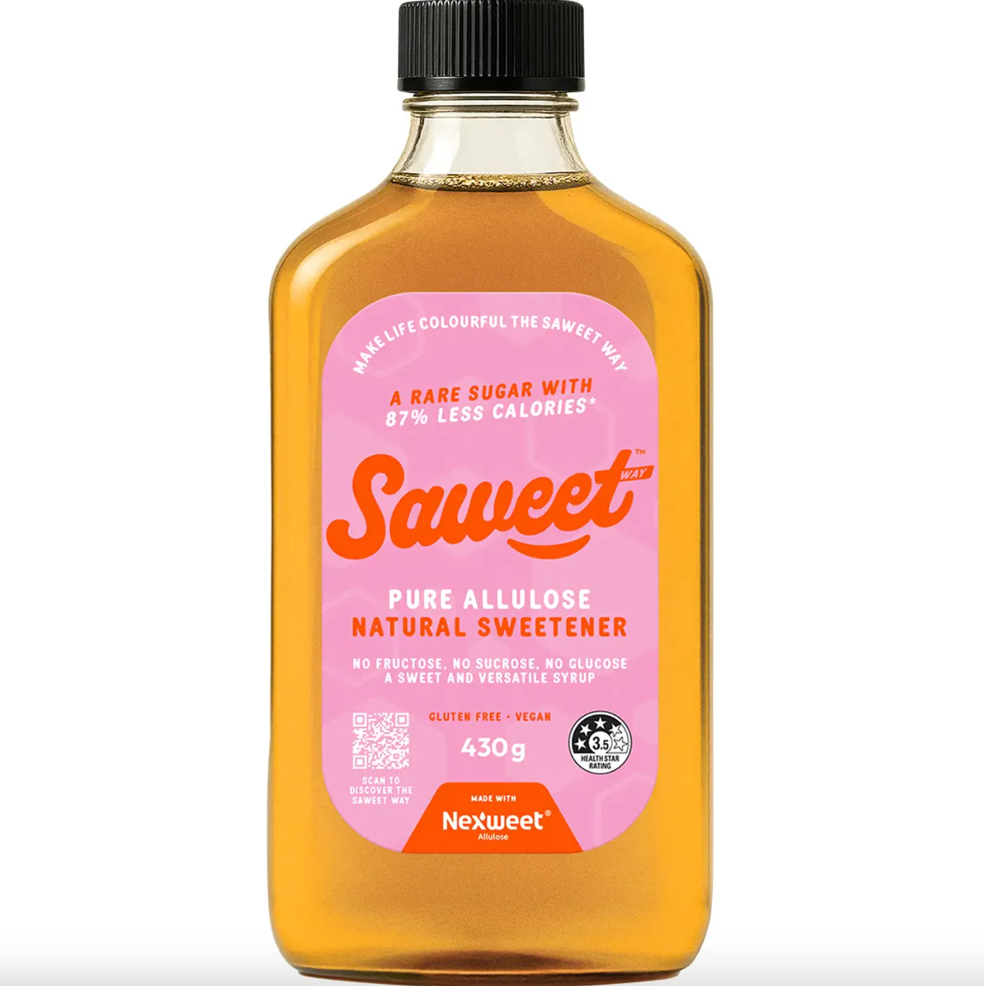Saweet Way Pure Allulose Natural Sweetener Syrup 430g, Sweet & Versatile
