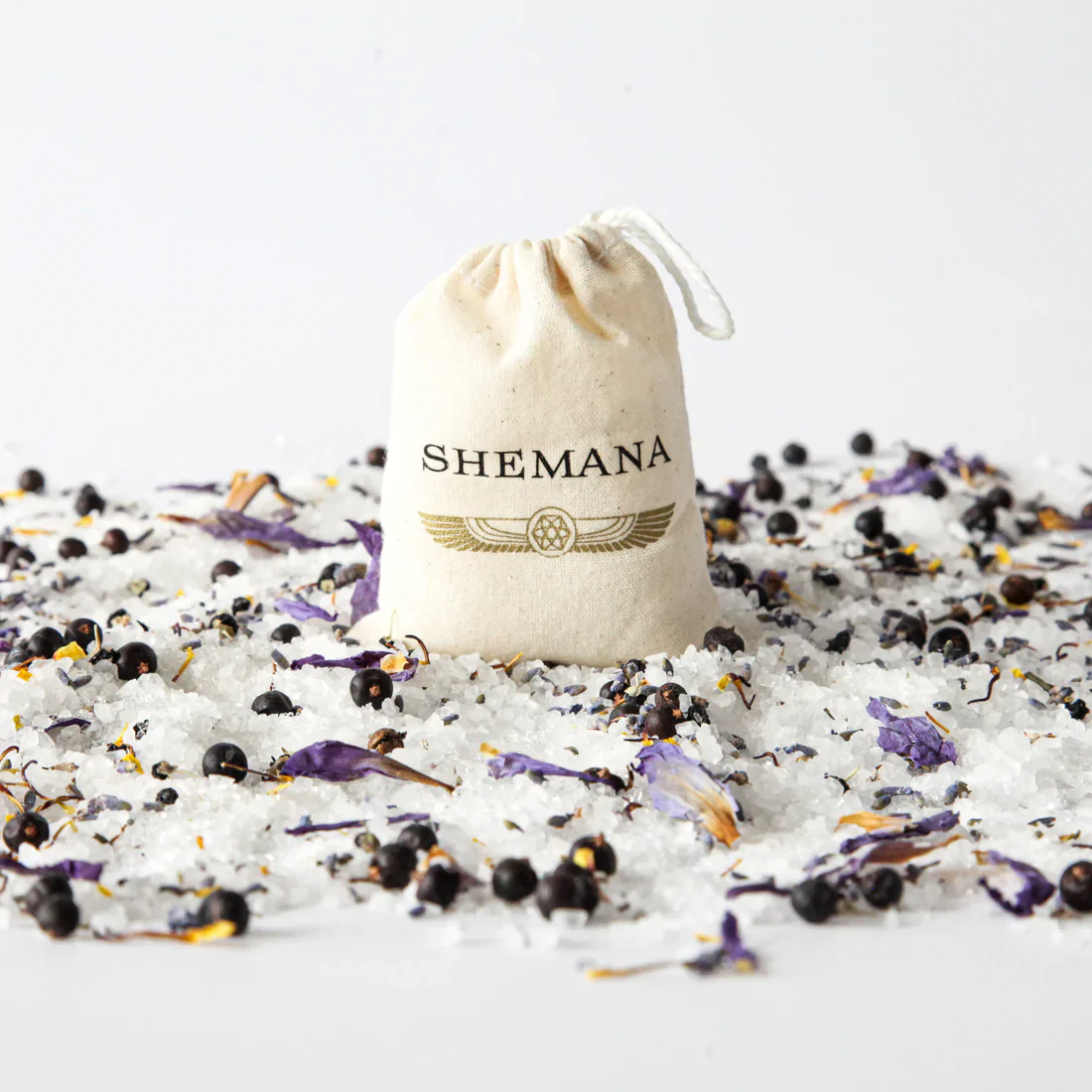 Shemana EQUINOX - Egyptian Lotus & Black Wolfberries Bath Salts 300g, Sacred Soak Therapy - Image 2