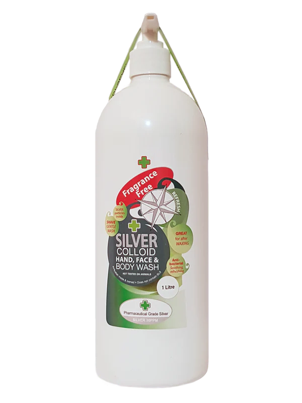 Silver Health Silver Colloid Hand, Face & Body Wash 500mL Or 1L, Fragrance Free With Pharmaceutical Grade Silver - Image 2
