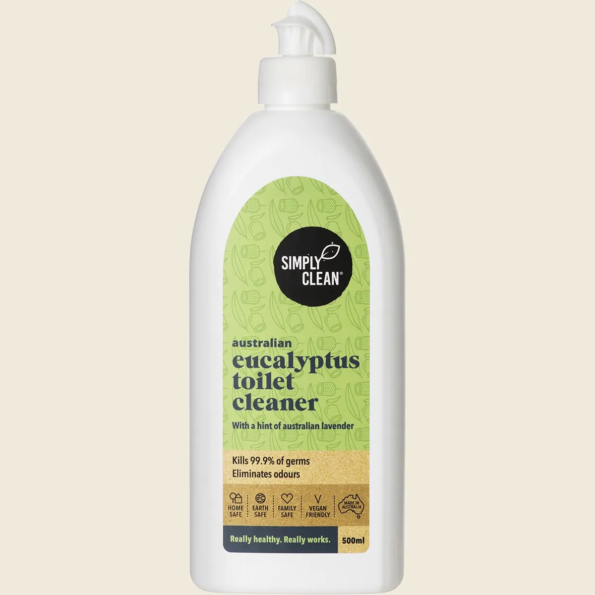 Simply Clean Toilet Cleaner Eucalyptus 500ml, Naturally Fresh Hygienic Clean