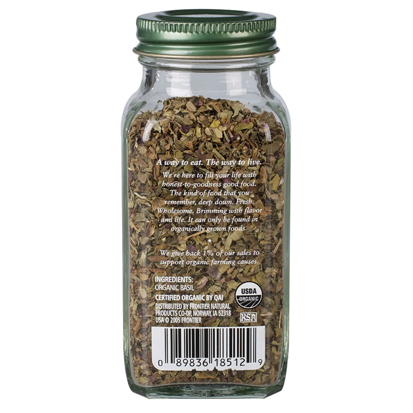 Simply Organic Basil 15g, (Glass Jar) - Image 2