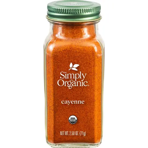 Simply Organic Cayenne Pepper 82g, Glass Jar & Certified Organic