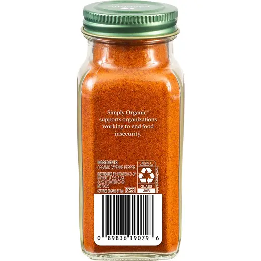 Simply Organic Cayenne Pepper 82g, Glass Jar & Certified Organic - Image 2