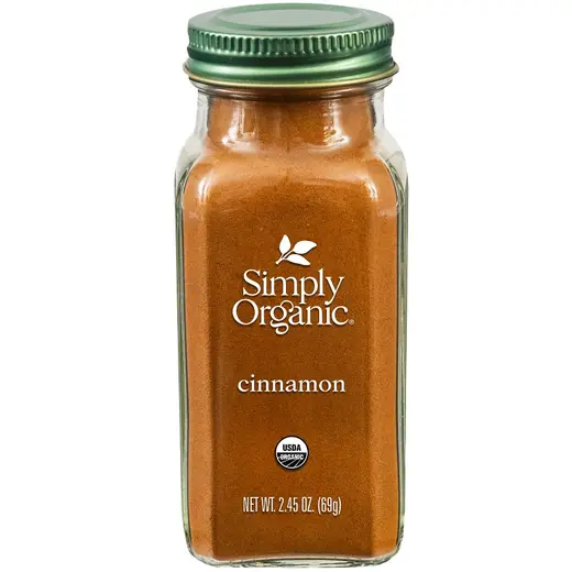 Simply Organic Ground Cinnamon 69g, Glass Jar & Certified Organic