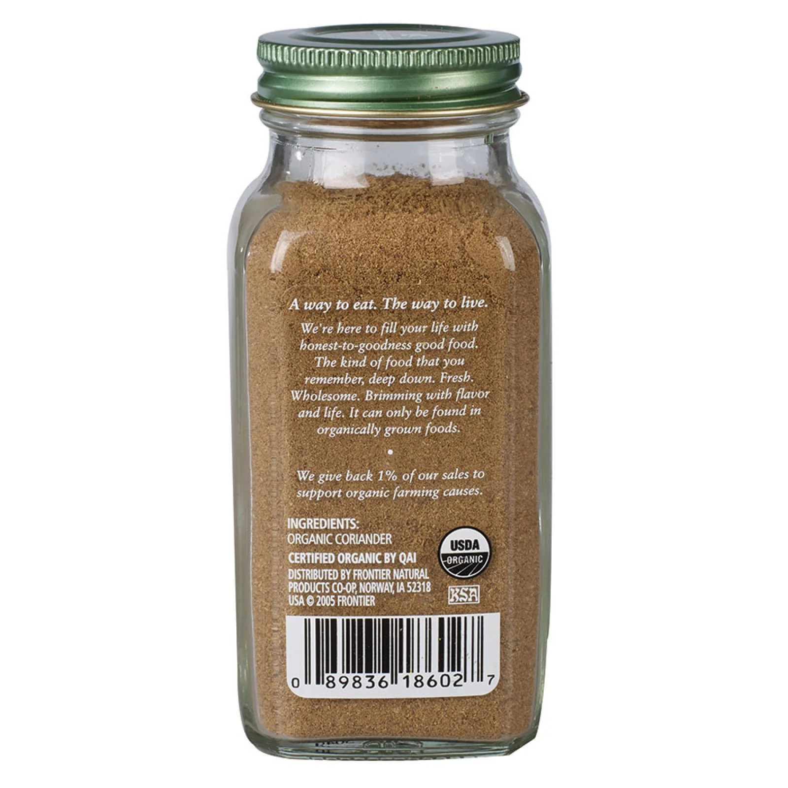 Simply Organic Coriander Seed Ground 85g, (Glass Jar) - Image 2
