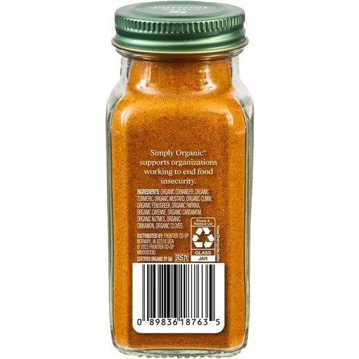 Simply Organic Curry Powder 85g, Glass Jar & Certified Organic - Image 2