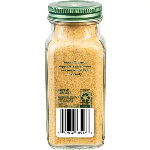Simply Organic Garlic Powder 103g, Glass Jar & Certified Organic - Image 3