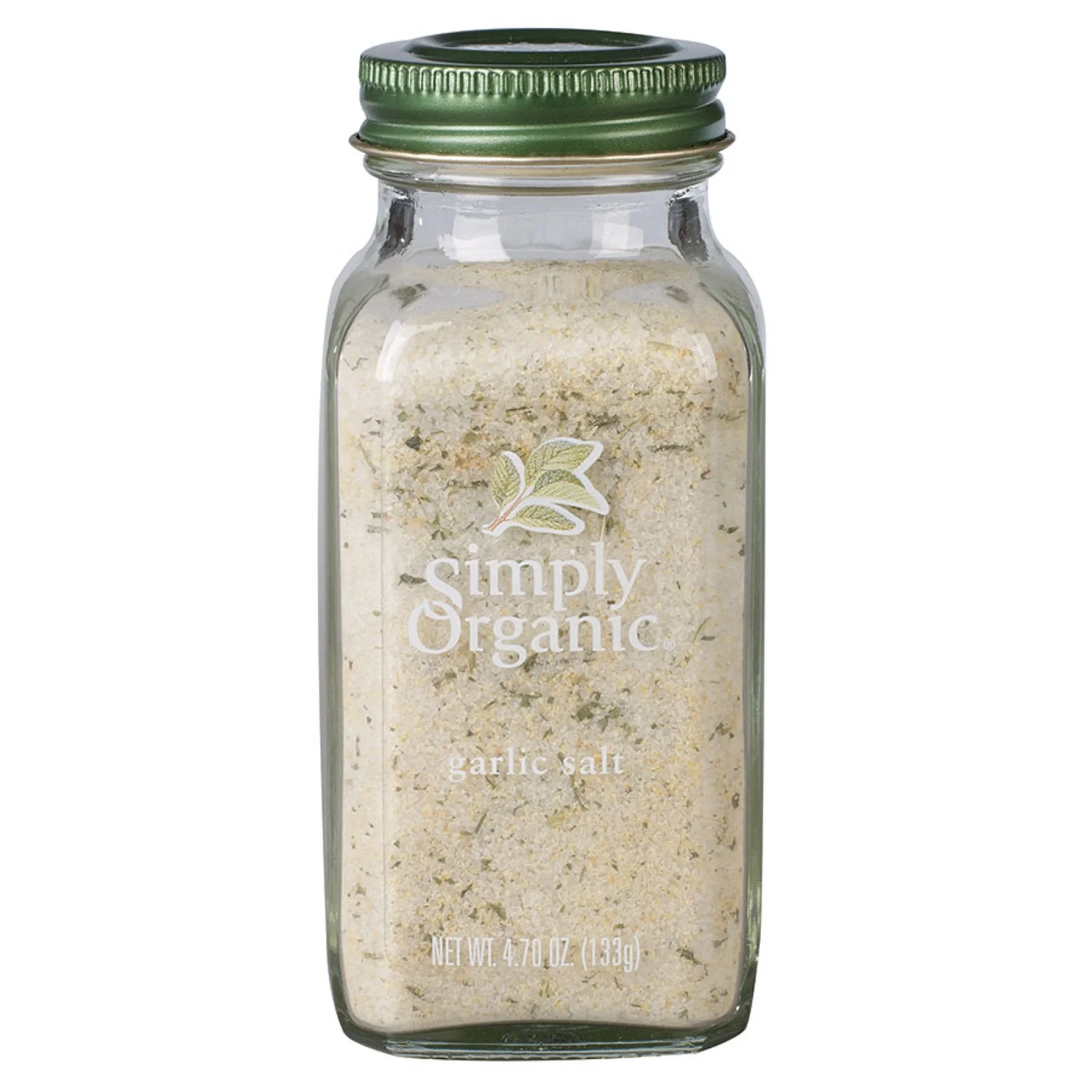 Simply Organic Garlic Salt 133g, (Glass Jar)