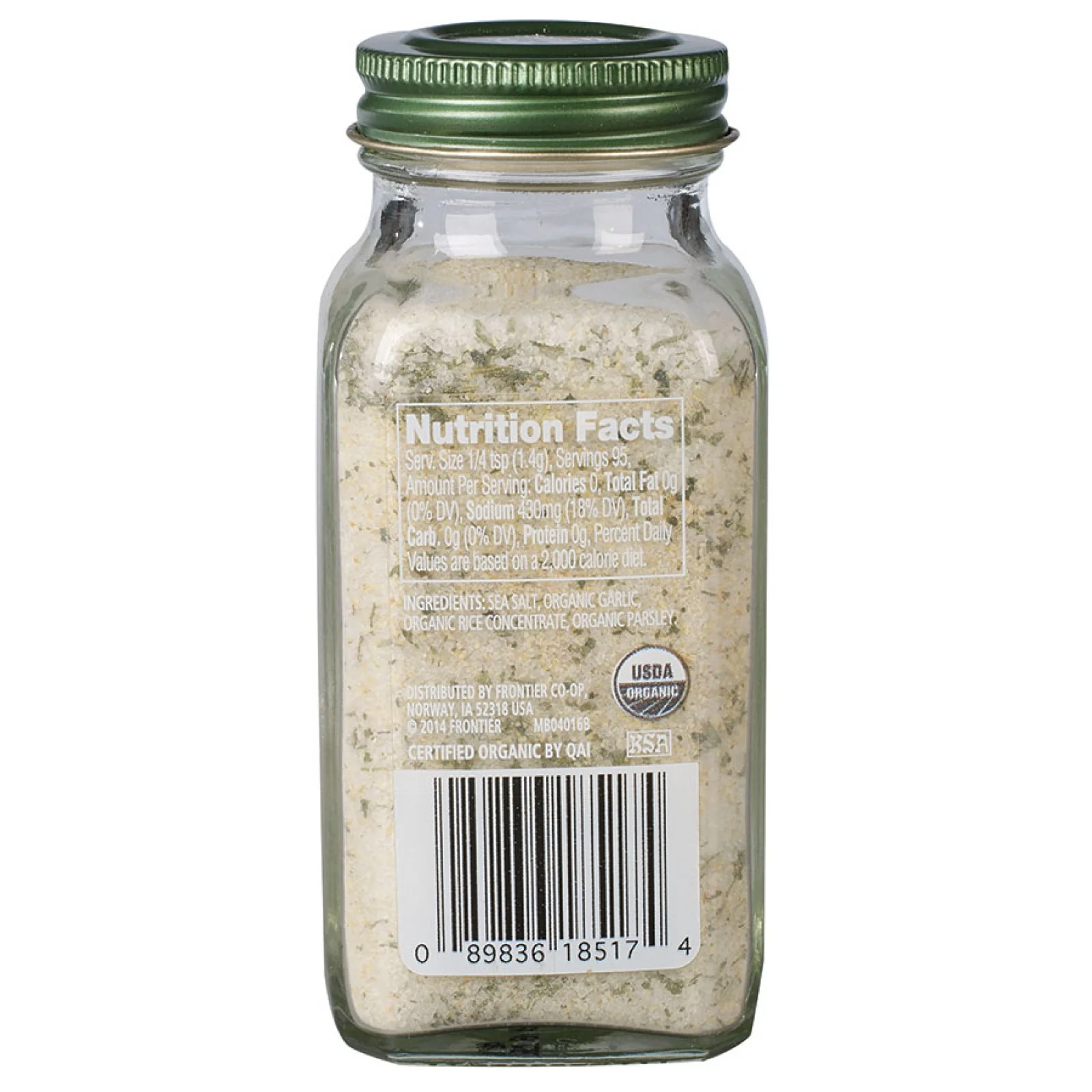 Simply Organic Garlic Salt 133g, (Glass Jar) - Image 2