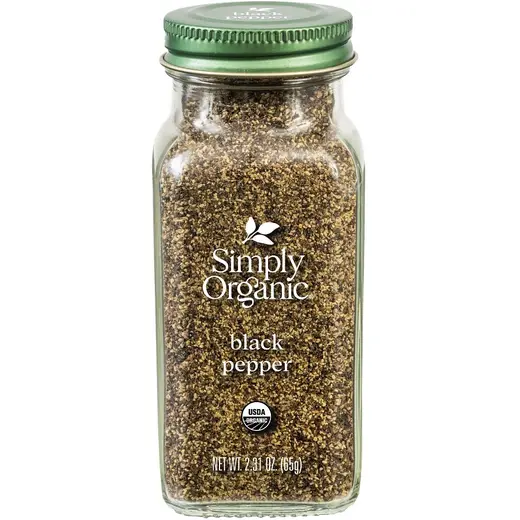Simply Organic Black Pepper 65g, Medium Grind {Glass Jar}