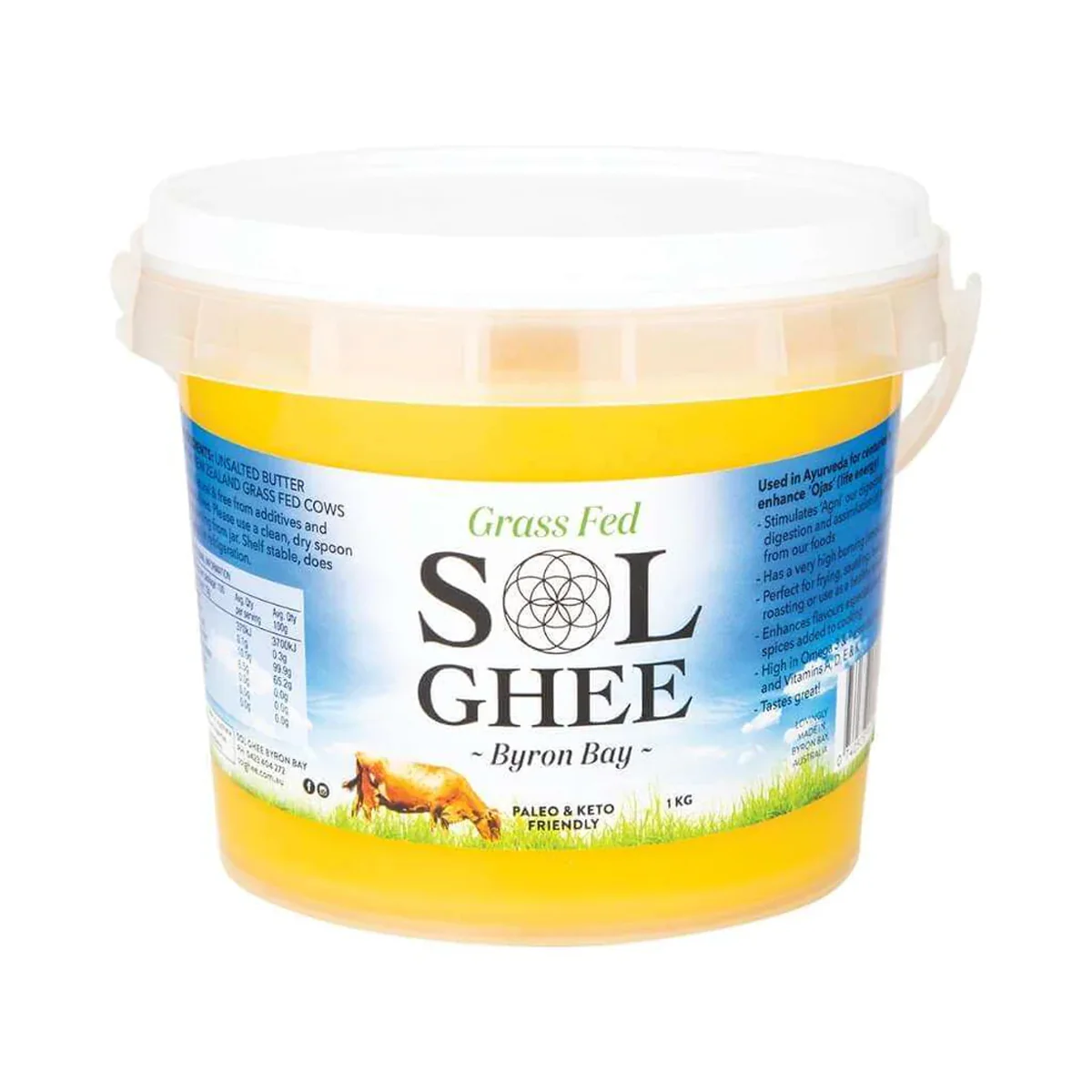 Sol Organics Ghee 275g, 685g Or 1kg,  Grass Fed - Image 3