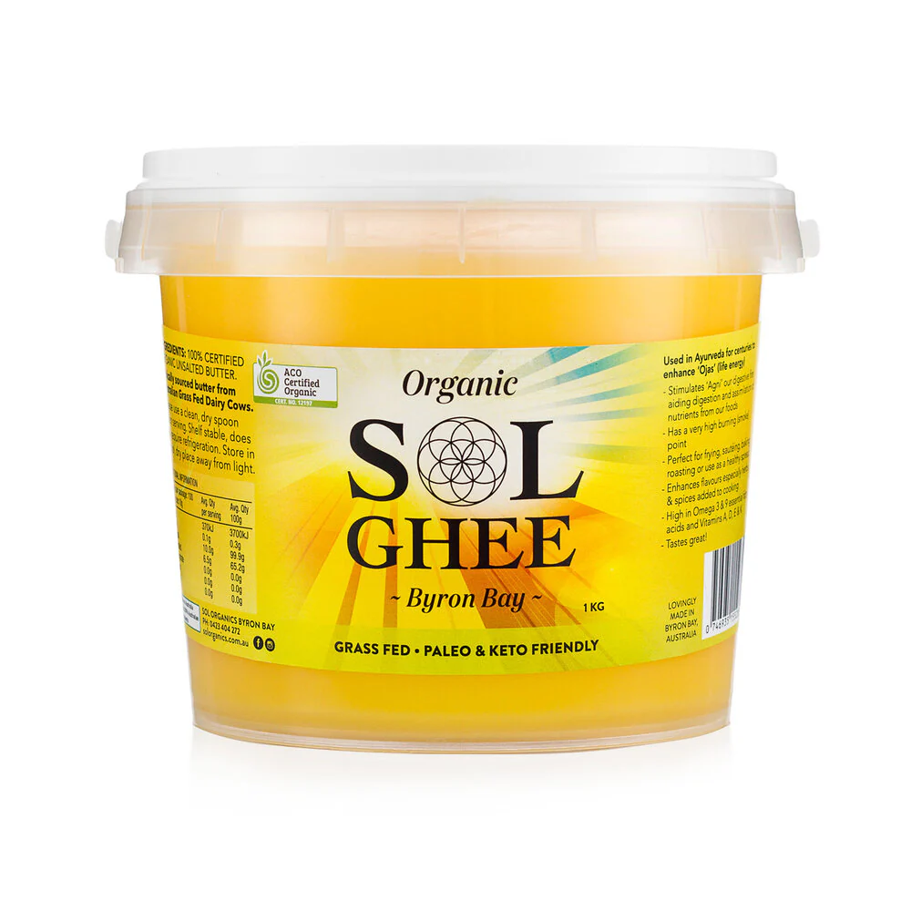 Sol Organics Certified Organic Ghee 275g, 685g Or 1kg, Paleo & Keto-Friendly - Image 3