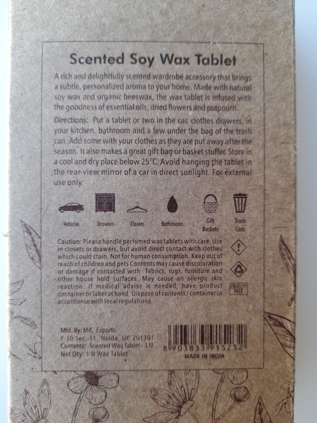 Song Of India Botanicals Aromatherapy Scented Soy Wax & Bees Wax Tablet 50g, Honeysuckle Jasmine - Image 2