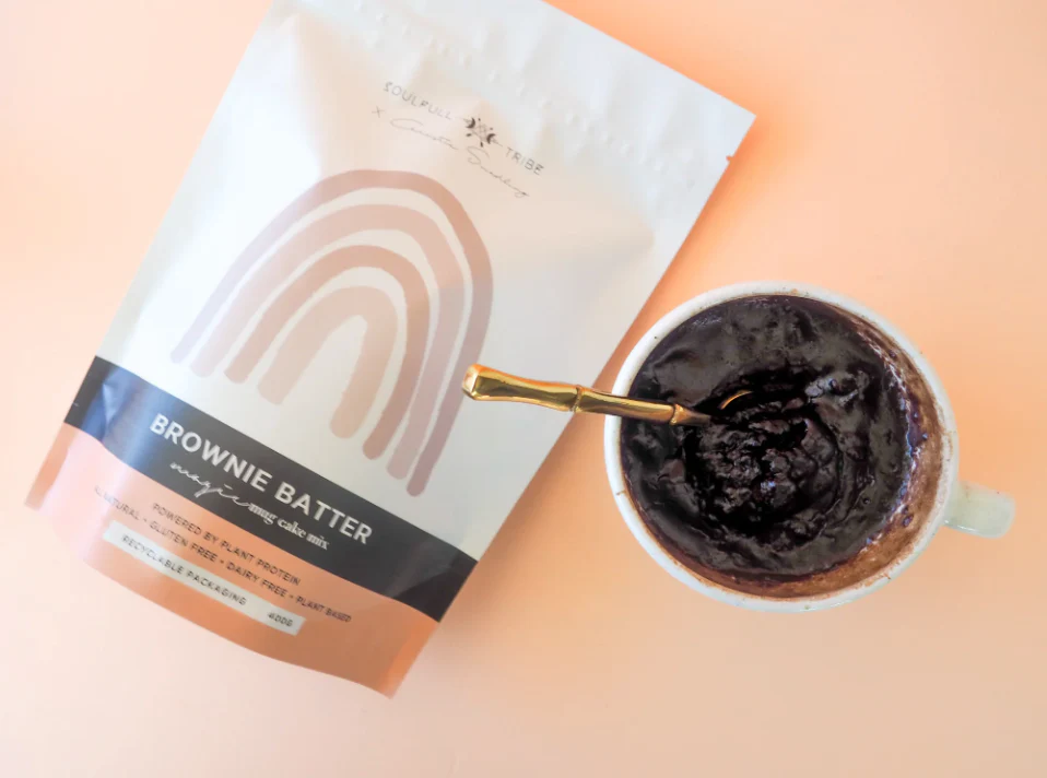 Soulfull Tribe Brownie Batter Magic Mug Cake Mix 400g, Powered By Plant Protein - Image 3