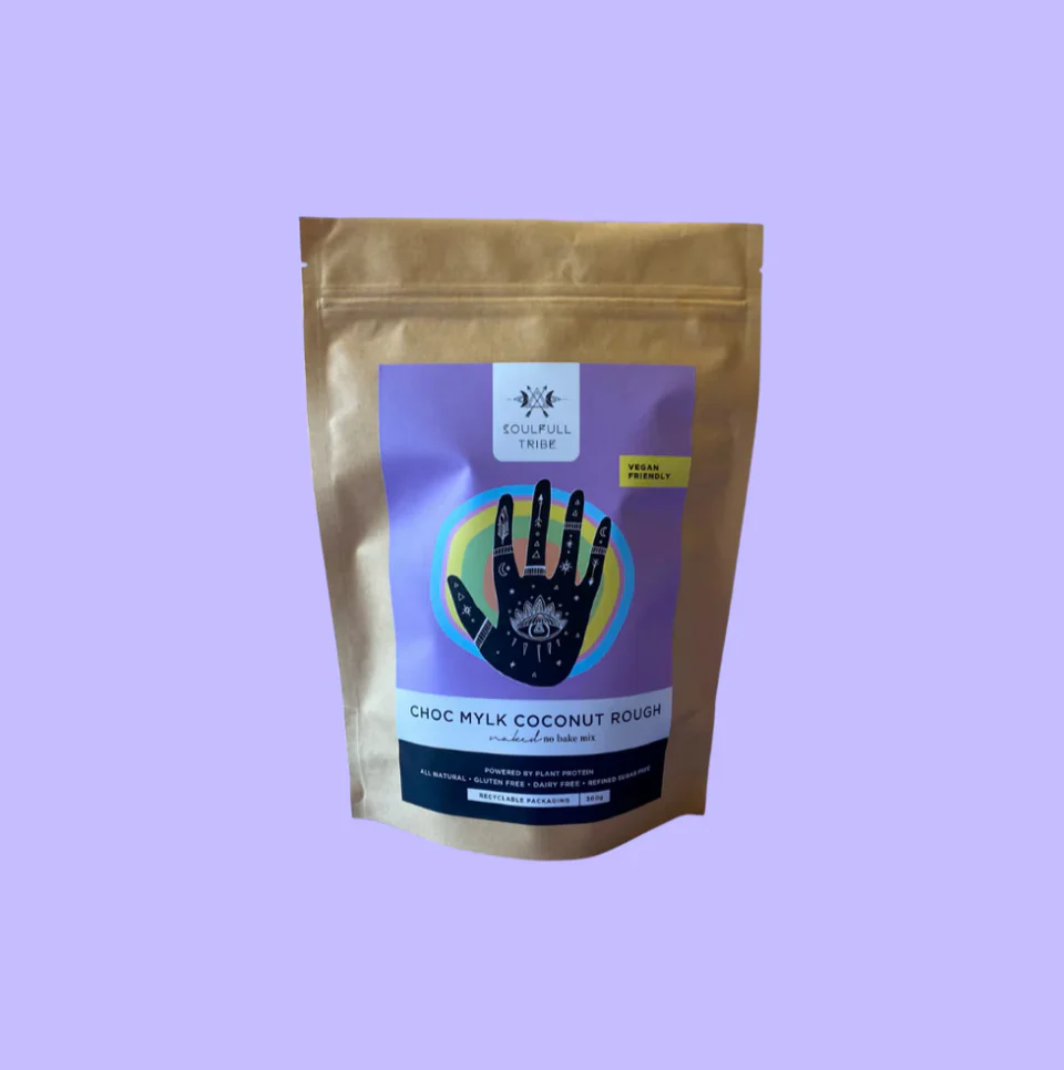 Soulfull Tribe Choc Mylk Coconut Rough No Bake Mix 300g, Plant Protein Powered - Image 2
