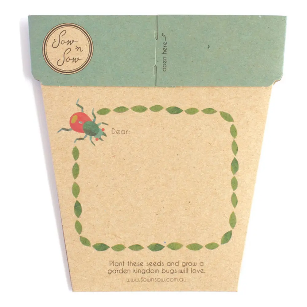 Sow 'N Sow A Gift of Seeds Card, Bug Wonderland - Image 2