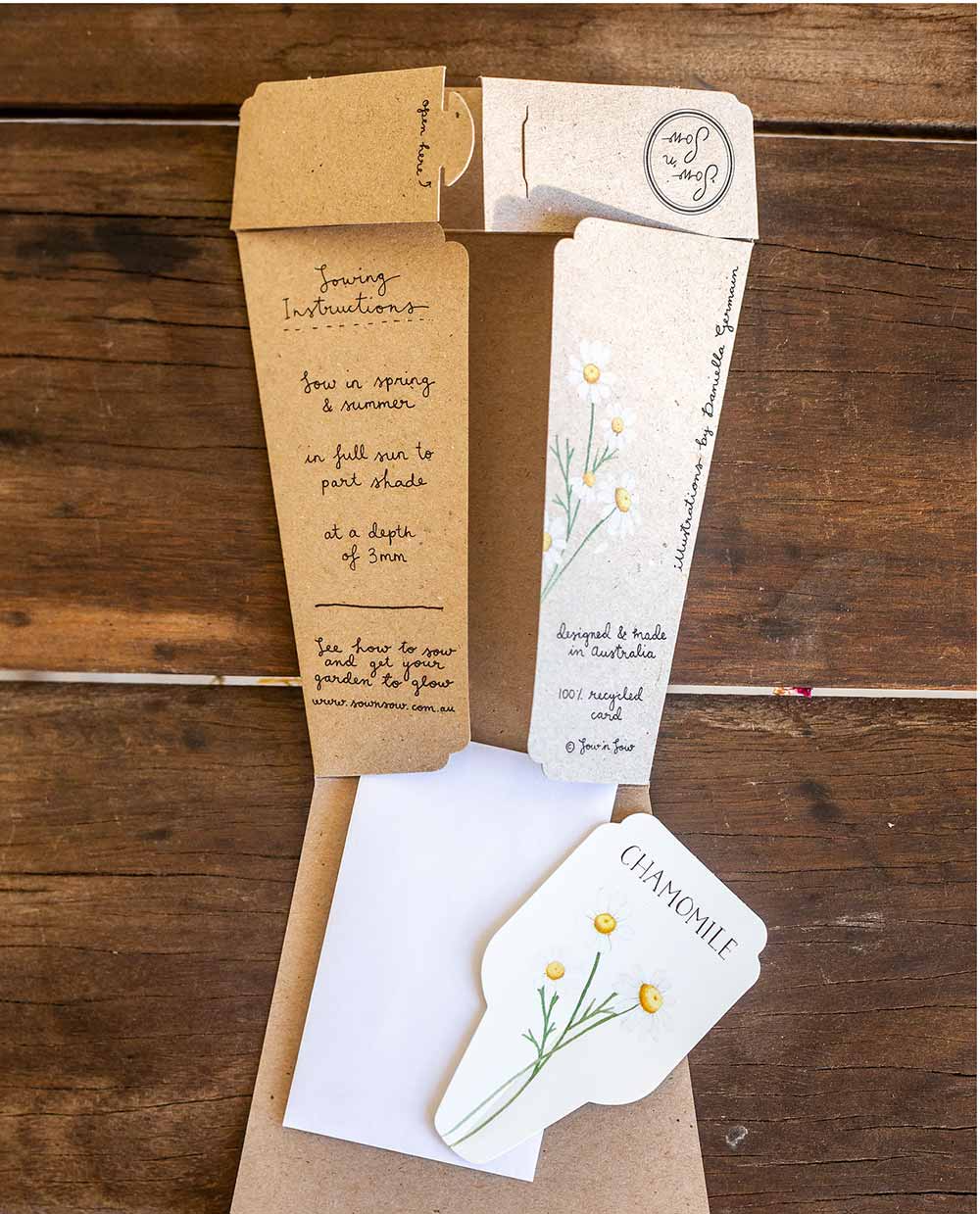 Sow 'N Sow A Gift of Seeds Card, Chamomile - Image 4