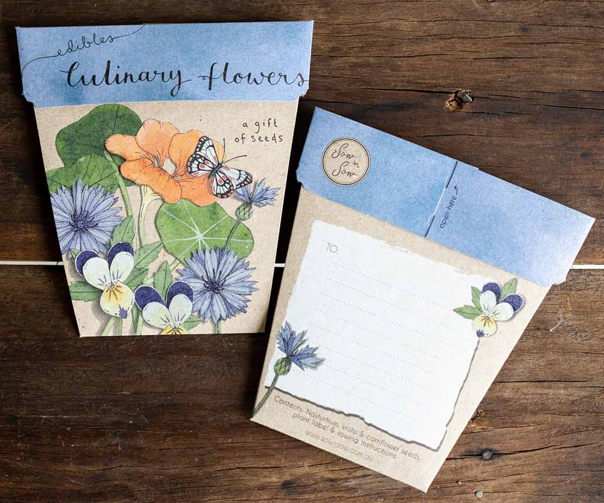 Sow 'N Sow A Gift of Seeds Card, Culinary Flowers - Image 4