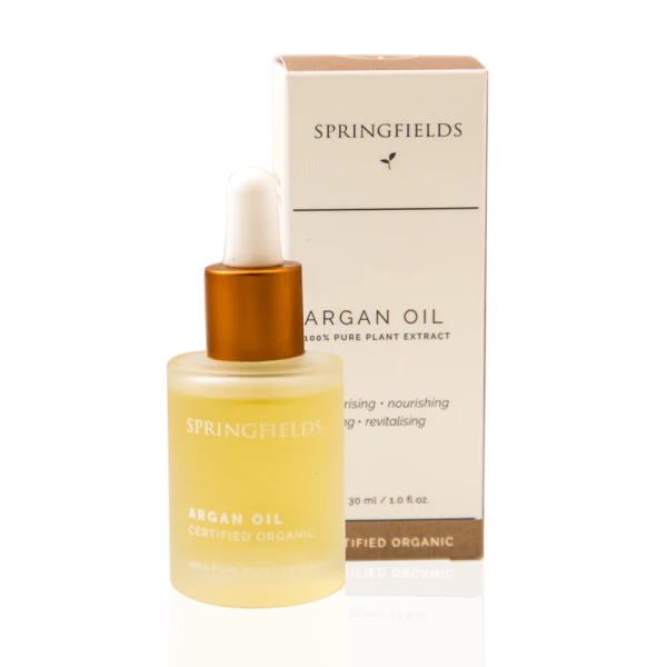 Springfields Certified Organic Argan Oil 30mL, Revitalizing & Nourishing