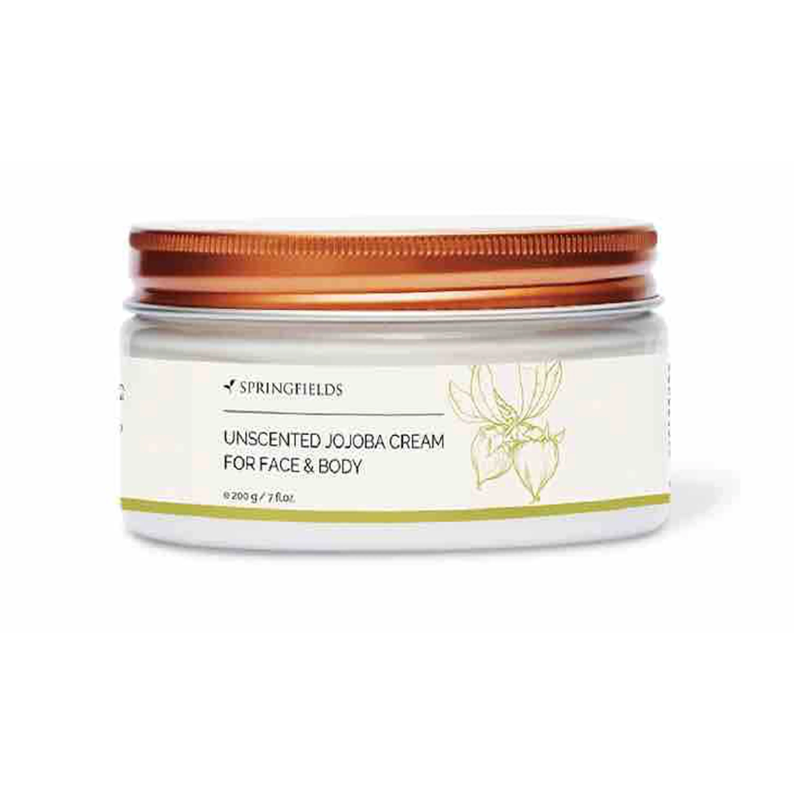 Springfields Nourishing Unscented Jojoba Body Cream 200g, Perfect For Sensitive Skin
