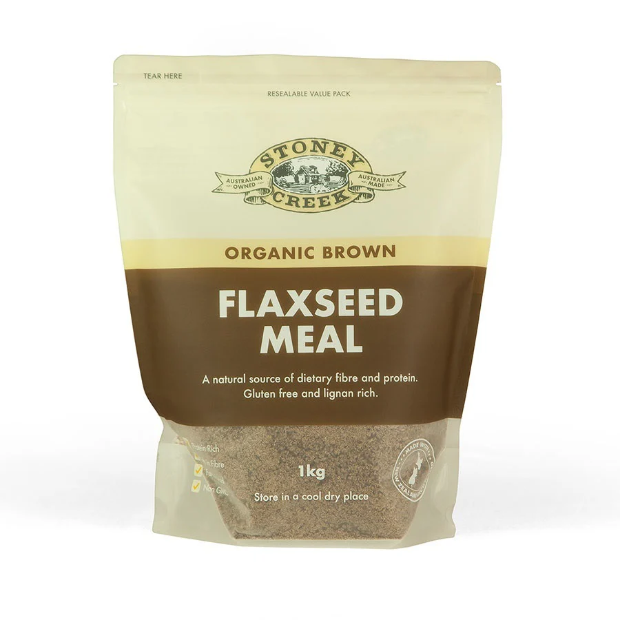 Stoney Creek Certified Organic Brown Flaxseed Meal 500g (Tin) Or 1Kg (Bag), Gluten Free & Lignan Free - Image 2