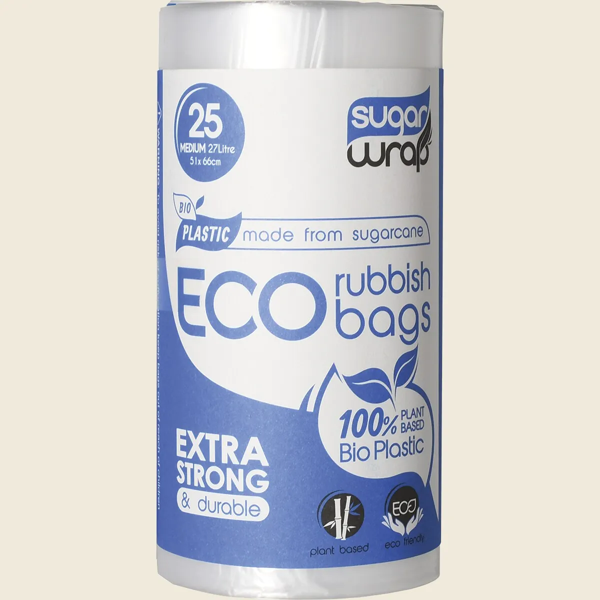 SugarWrap Eco Rubbish Bags 27L 25pk Or 35L 20pk, Bin Clean The Right Way