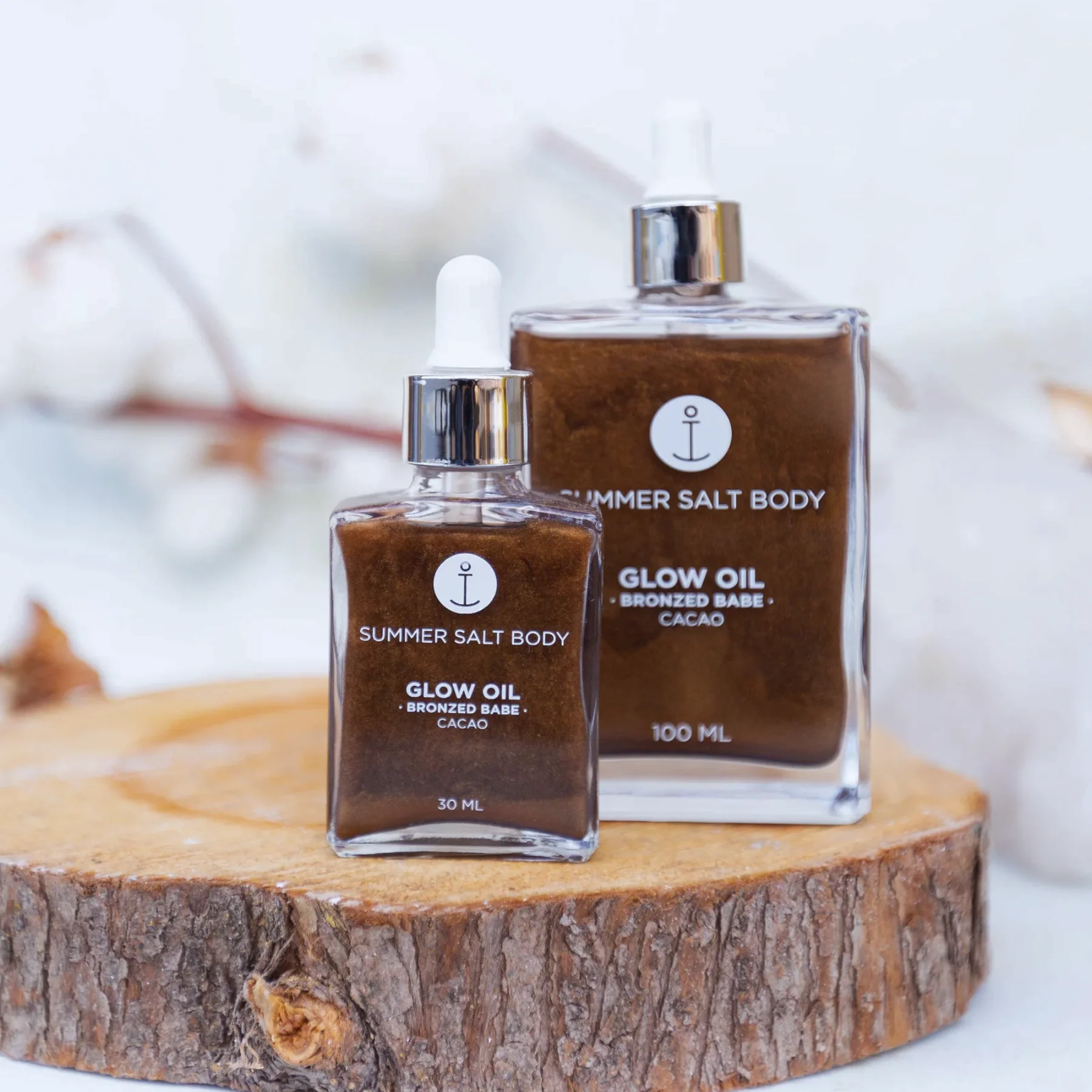 Summer Salt Body Glow Oil 30mL Or 100mL, Bronzed Babe Cacao Fragrance - Image 3