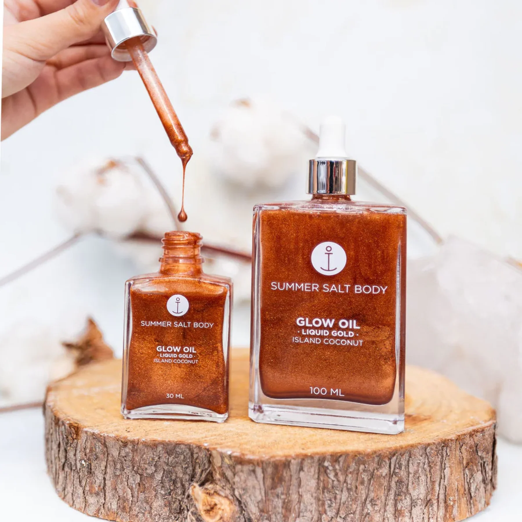 Summer Salt Body Glow Oil 30mL Or 100mL, Liquid Gold Island Coconut Fragrance - Image 4