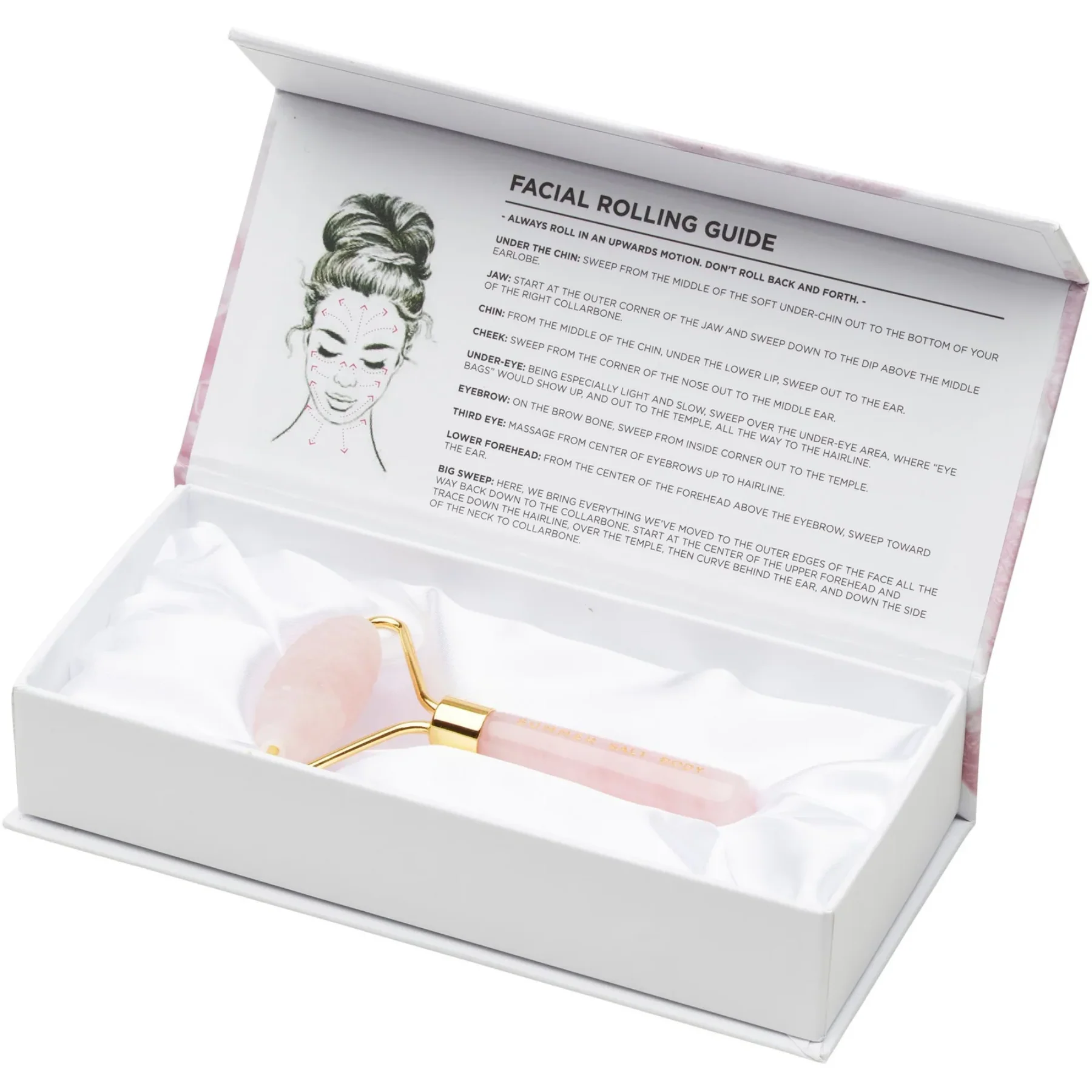Summer Salt Body Facial Roller, Rose Quartz Crystal, Spiky - Image 4