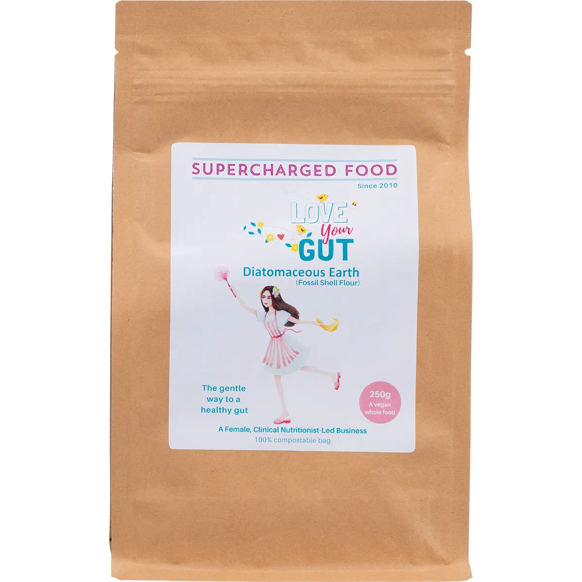 Supercharged Food Love Your Gut Diatomaceous Earth 100g Or 250g, A Gentle Way To A Healthy Gut - Image 3