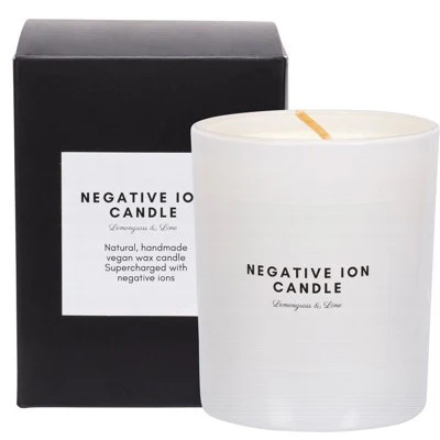 Supercharged Food Negative Ion Candle, Lemongrass & Lime Fragrance