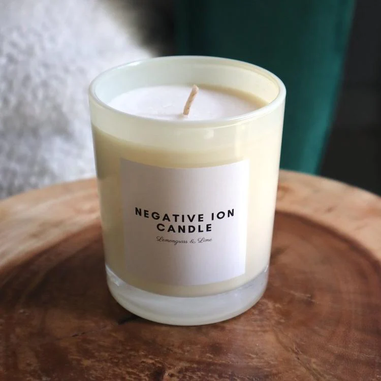 Supercharged Food Negative Ion Candle, Lemongrass & Lime Fragrance - Image 2