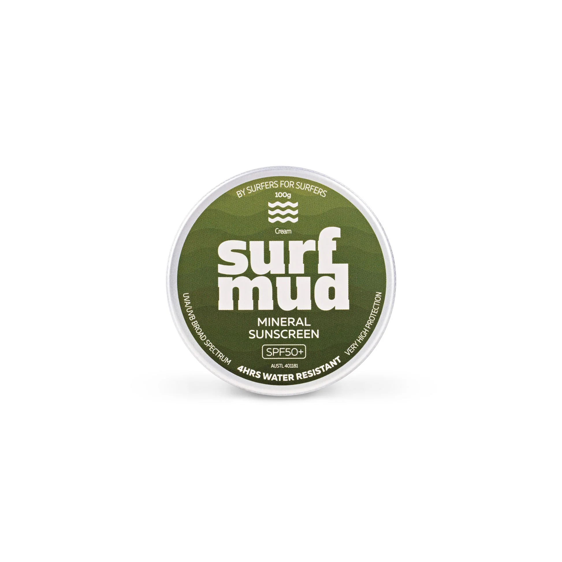 Surfmud Mineral Sunscreen 100g Tin, SPF50+ - Image 2