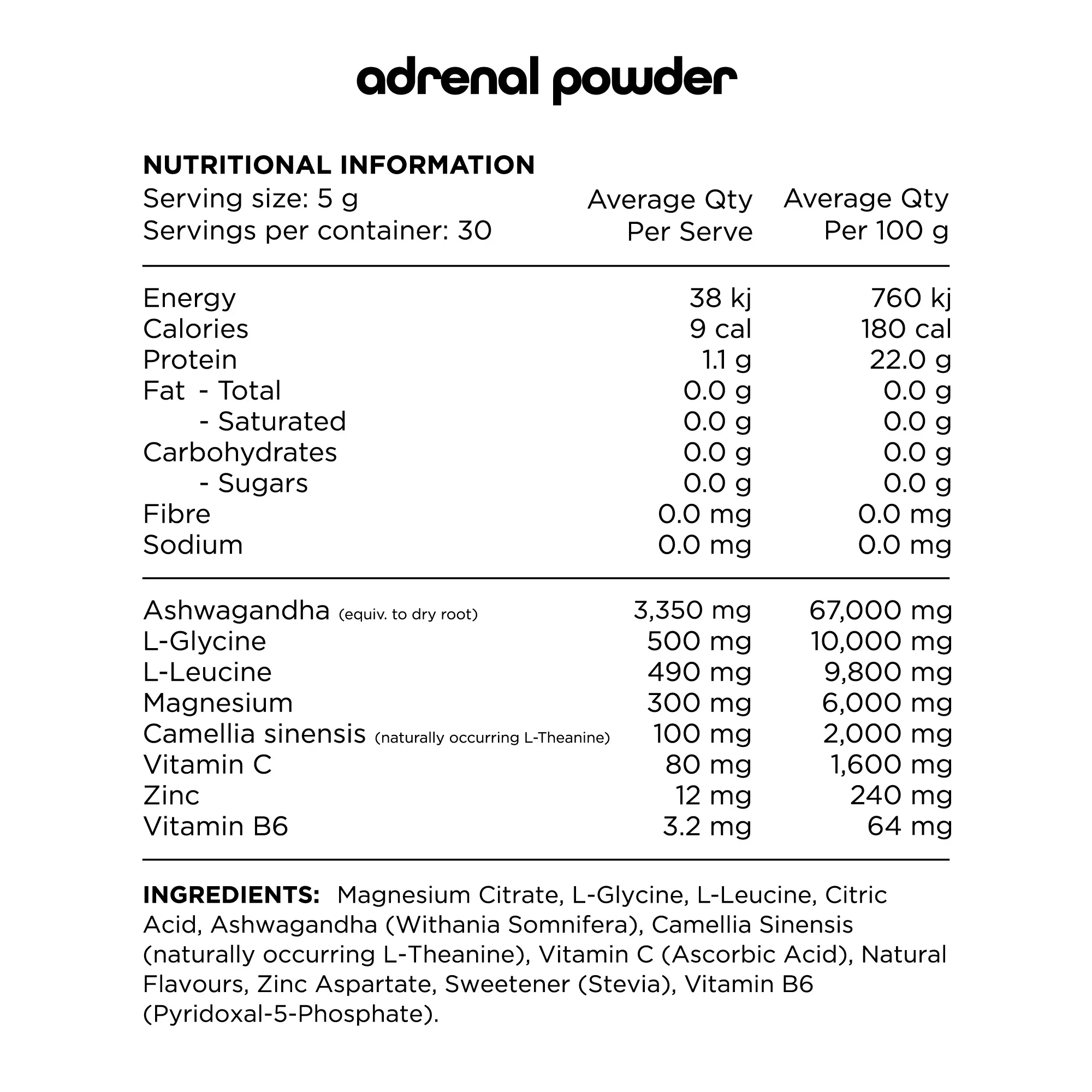 Switch Nutrition Adrenal Switch 150g Or 300g, Mango Nectar {Magnesium Support Formula} - Image 3