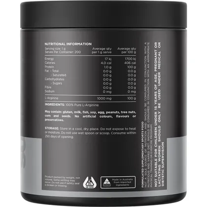 Switch Nutrition Arginine 100% Pure L-Arginine Unflavoured 200g - Image 2