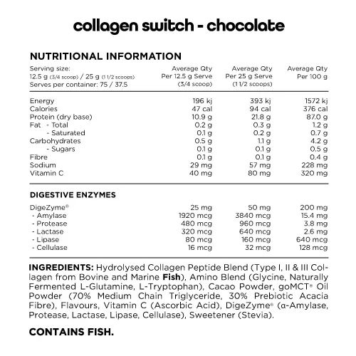 Switch Nutrition Collagen Switch 250g, Rich Chocolate - Image 3
