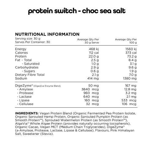 Switch Nutrition Protein Switch 900g (30 serves), Chocolate Flavour - Image 2