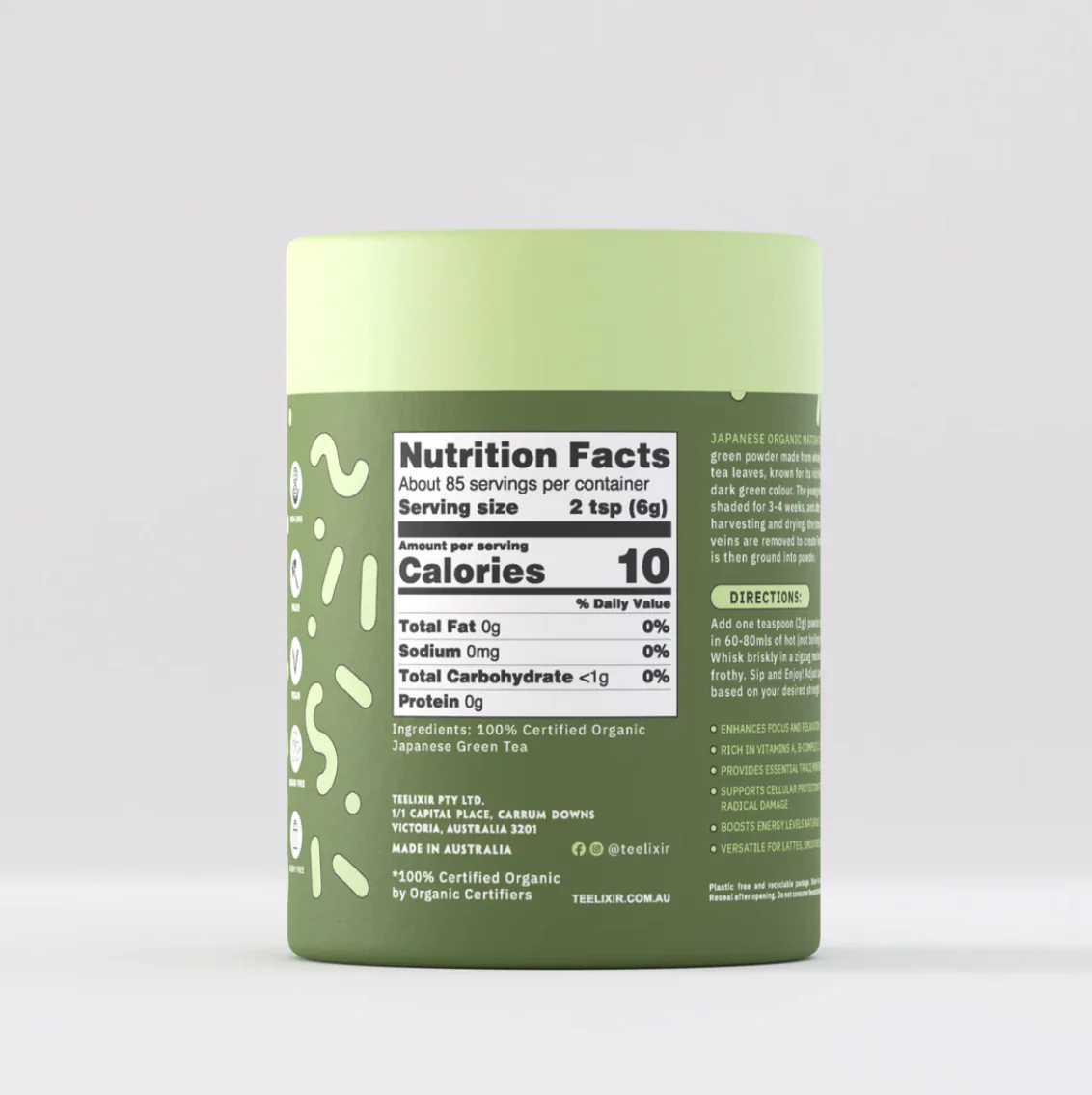Teelixir Organic Ceremonial Grade Matcha 100g, Sustainably Sourced - Image 3