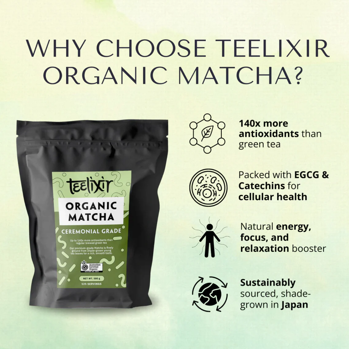 Teelixir Organic Ceremonial Grade Matcha 100g, Sustainably Sourced - Image 7