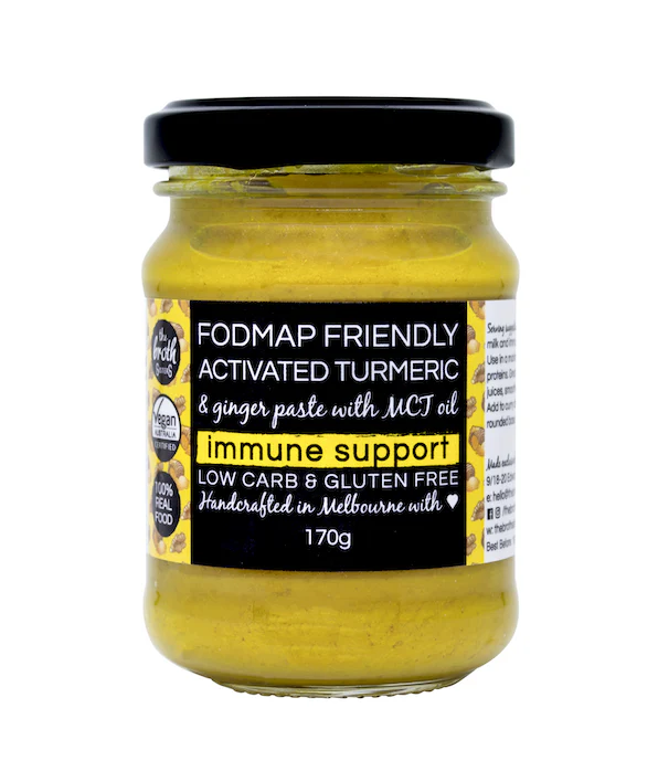 The Broth Sisters Activated Turmeric & Ginger Paste 170g, Immune Support & FODMAP Friendly With MCT Oil