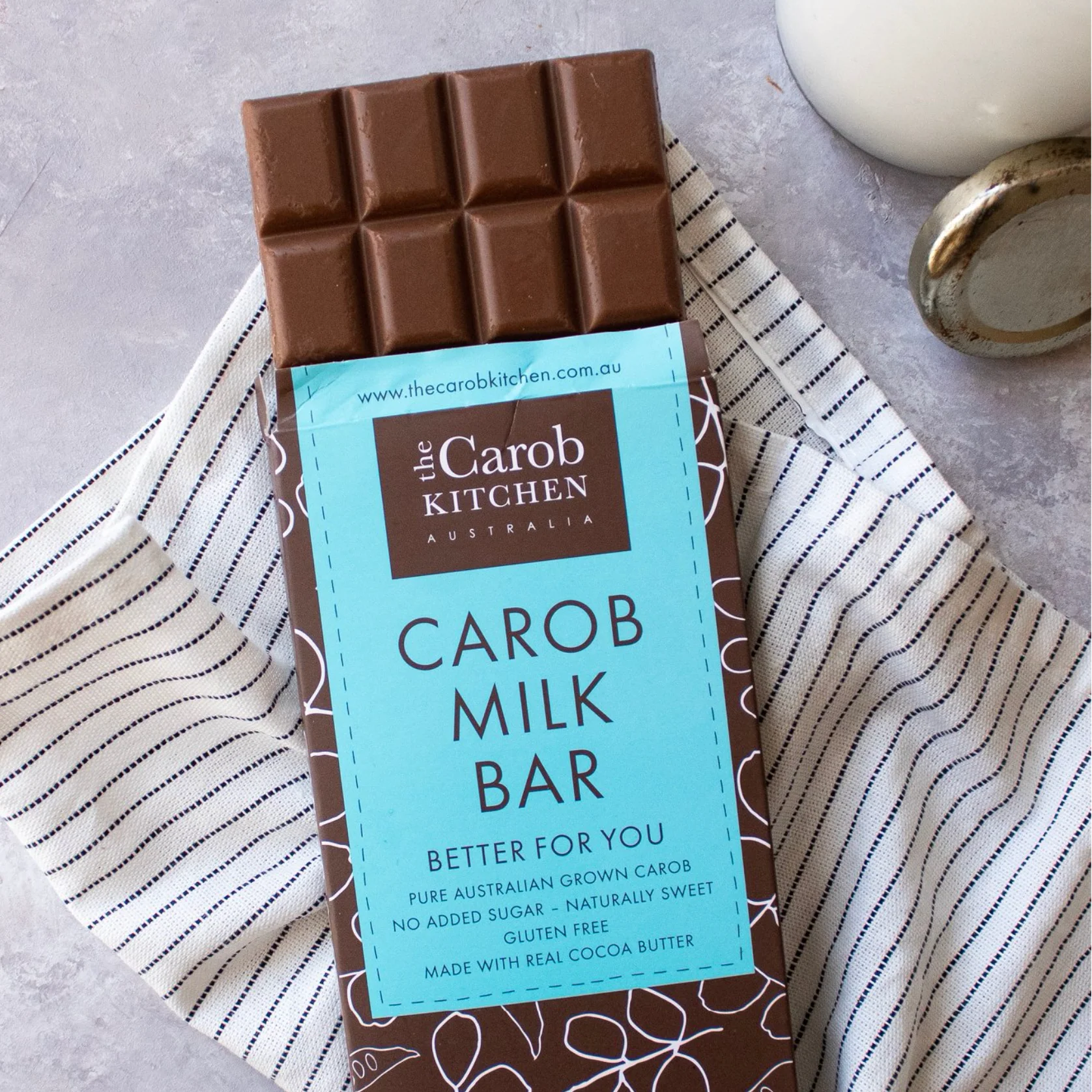 The Carob Kitchen Carob Bar 80g, Milk Original Flavour - Image 2