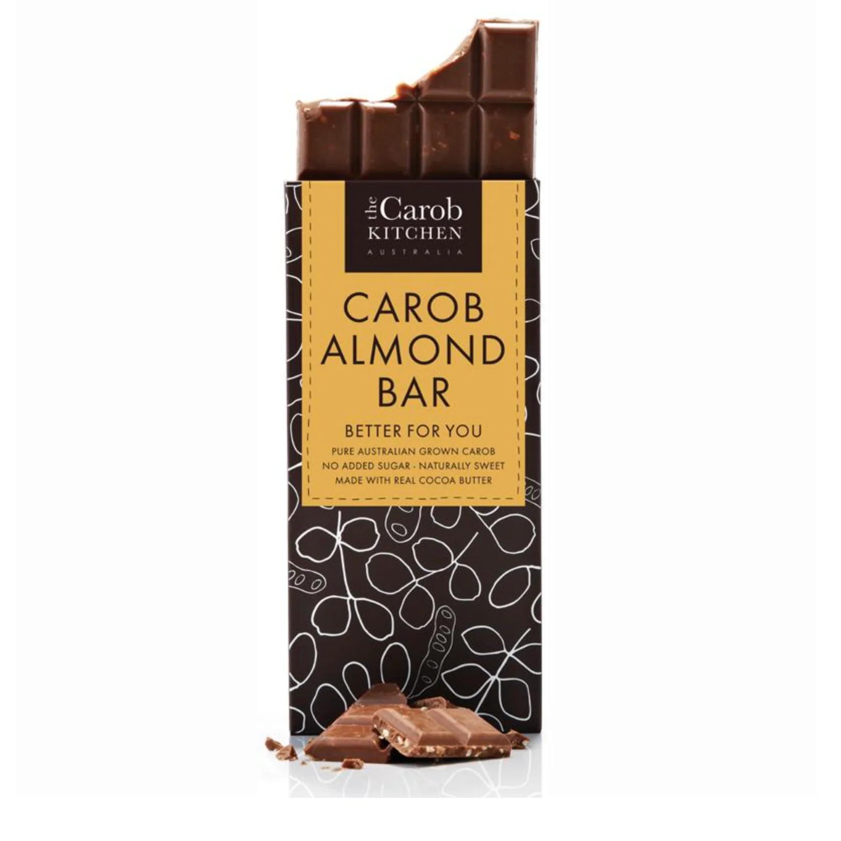 The Carob Kitchen Carob Bar 80g, Almond Flavour