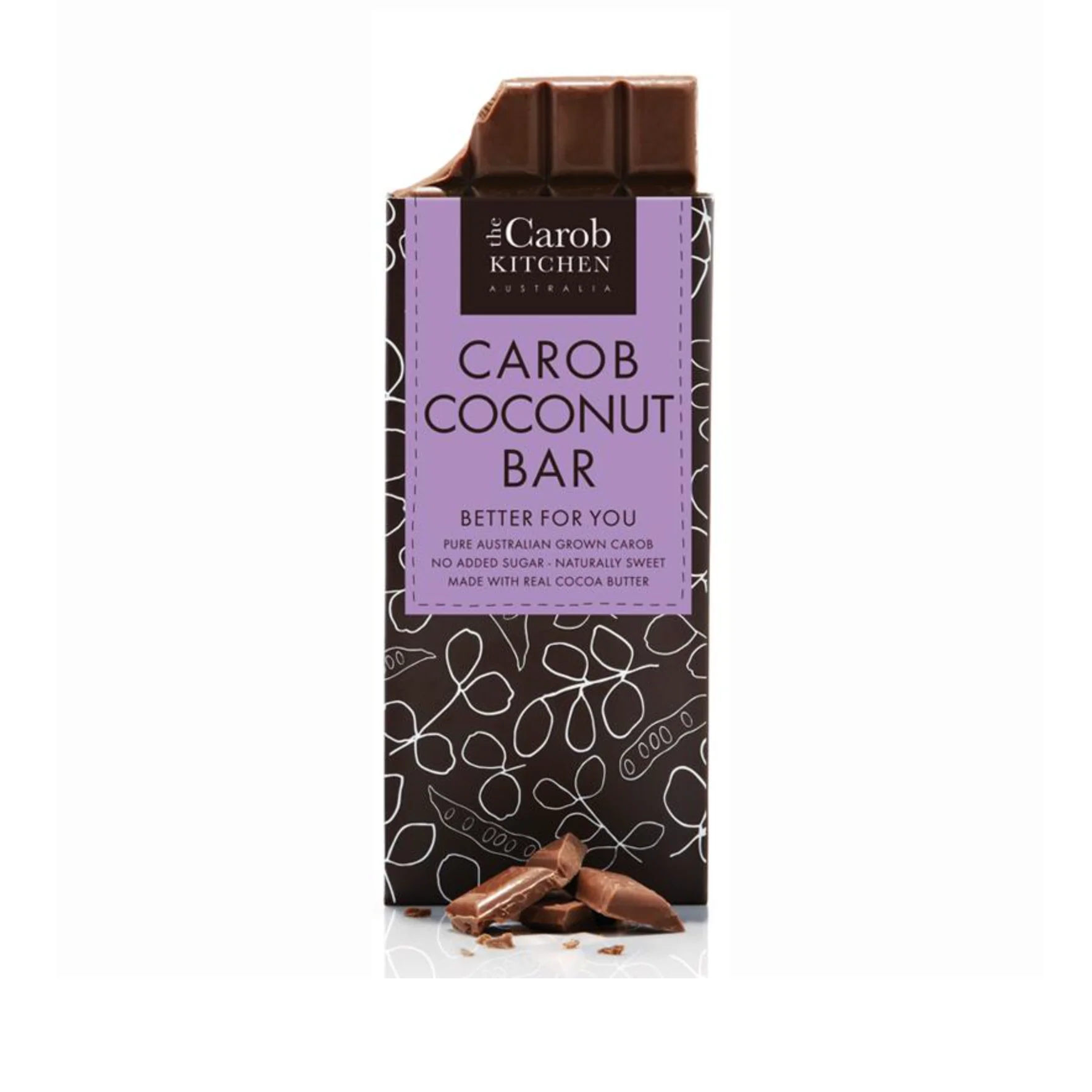 The Carob Kitchen Carob Bar 80g, Coconut Flavour